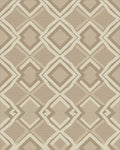 Neutral Earth Tone Diamond Geo Rug - Cutout View