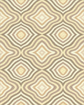 Neutral Earth Tone Rounded Diamonds Rug - Cutout View