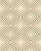 Neutral Earth Tone Rounded Diamonds Rug - Cutout View