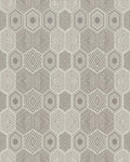 Neutral Geometric Hexagon Interlocking Rug - Cutout View