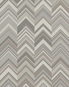 Neutral Tone Chevron Stripe Rug - Cutout View