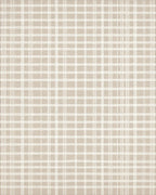 Neutral Tone Plaid Grid Rug - Cutout View