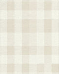 Neutral Toned Buffalo Check Plaid Rug - Cutout View