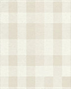 Neutral Toned Buffalo Check Plaid Rug - Cutout View
