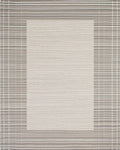Neutral Toned Geometric Border Rug - Cutout View