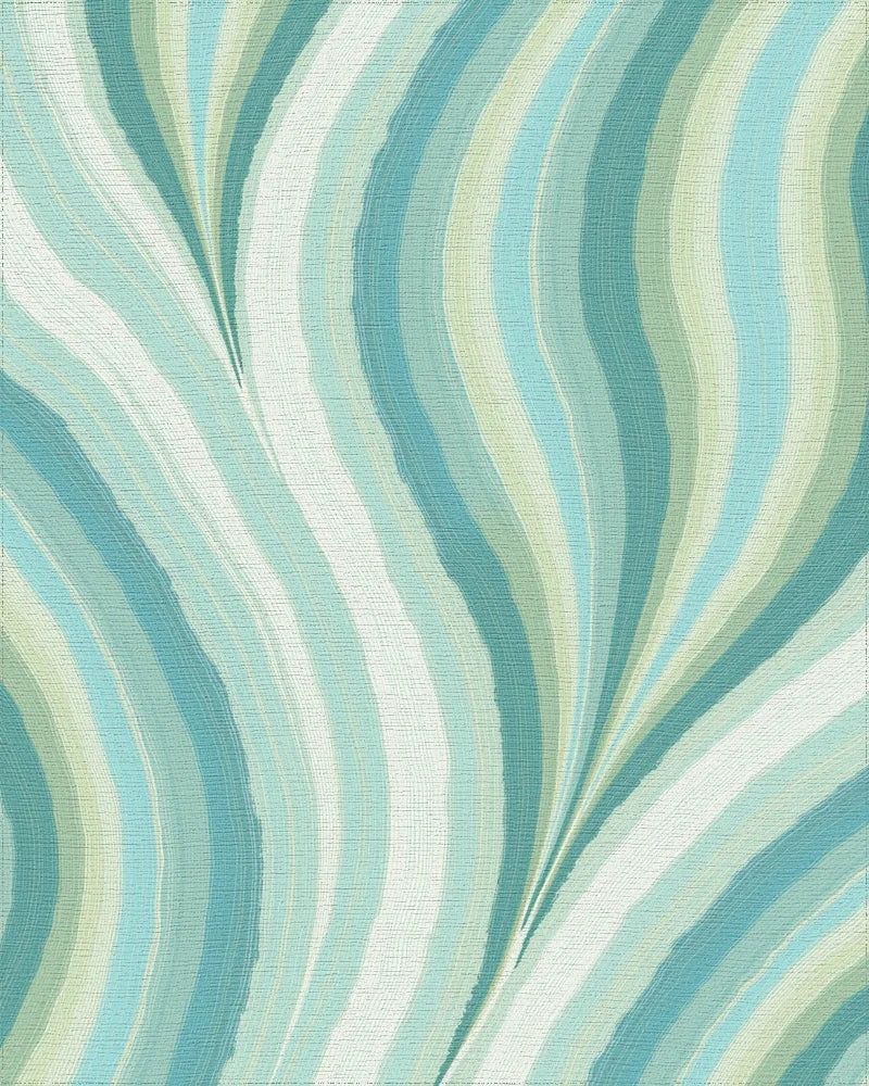 Ocean Wave Striped Pattern Rug - Cutout View
