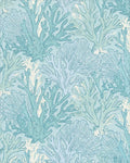 Oceanic Blue Coral Branch Arrangement Rug - Cutout View