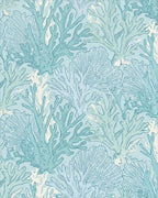 Oceanic Blue Coral Branch Arrangement Rug - Cutout View