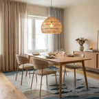 Oceanic Blue Fish School Rug - Dining Room View