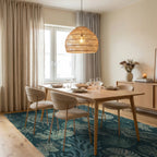 Oceanic Jellyfish Coral Nautilus Seascape Rug Dining Room View