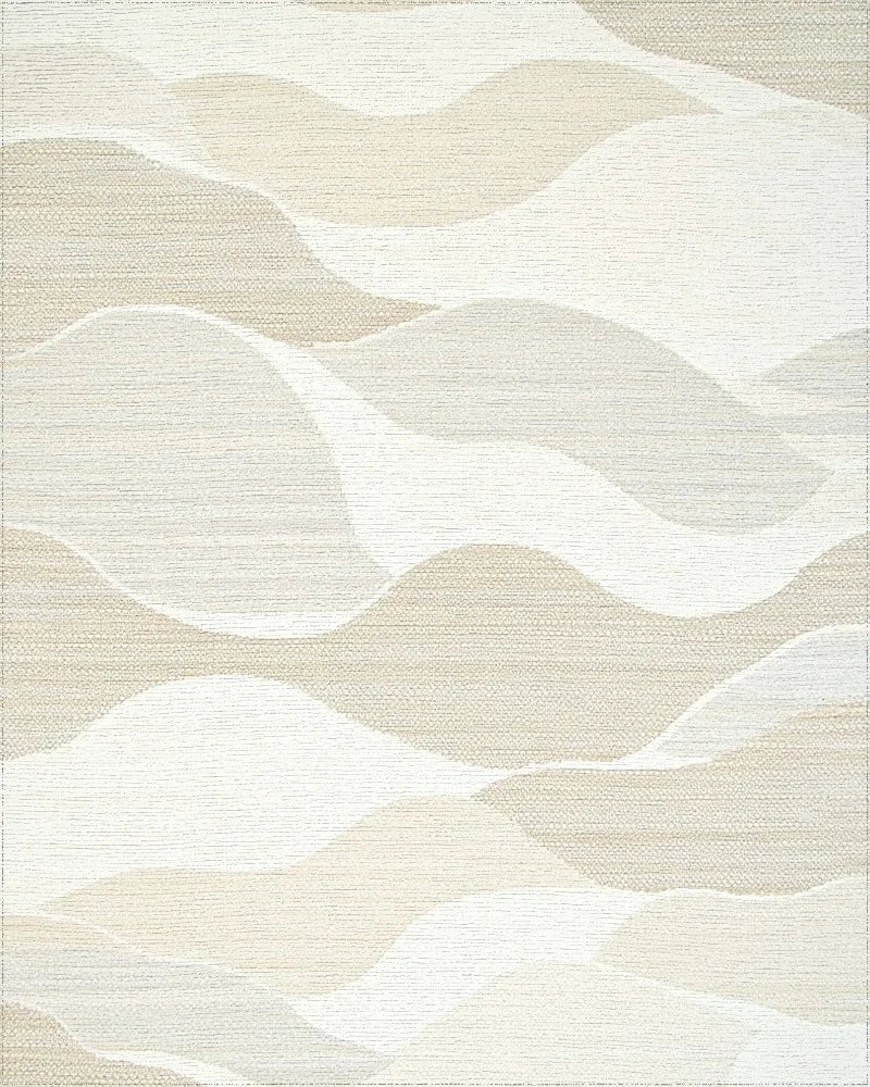 Ochre Sand Dune Organic Waves Rug - Cutout View