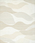 Ochre Sand Dune Organic Waves Rug - Cutout View