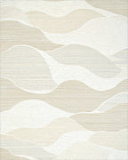 Ochre Sand Dune Organic Waves Rug - Cutout View