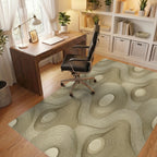 Cream Abstract Geometric Rug - office