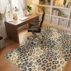 Cream Geometric Minimalist Rug - office