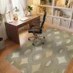 Vintage Cream Abstract Rug - office