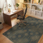 Gray Traditional Persian Rug - office