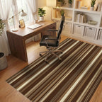 Cream Brown Modern Rug - office