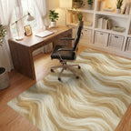 Beige Geometric Minimalist Rug - office