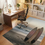 Beige Cream Sky Rug - office