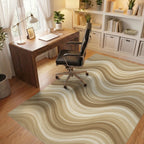 Cream Beige Geometric Rug - office