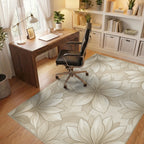 Transitional Cream Beige Rug - office