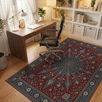Red Indigo Gold Rug - office