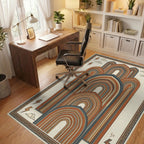 Terracotta Arch Geometric Statement Rug - office
