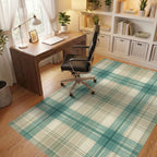 Green Beige Cream Rug - office