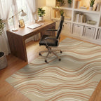 Sand And Terracotta Organic Curve Rug - office