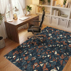 Fractured Crystalline Geometric Slate Rug - office