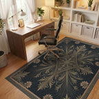 Radiating Diamond Filigree Gold Rug - office