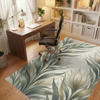 Champagne Sage Fluid Botanical Rug - office