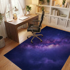 Blue Purple Silver Rug - office