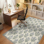 Lavender Cream Green Rug - office