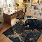 Cinematic Bear Village Graphic Area Rug - office