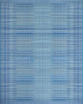 Ombre Blue Checked Gradient Rug - Cutout View