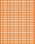 Orange White Plaid Classic Pattern Rug - Cutout View