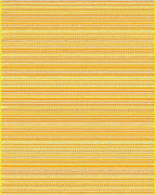 Orange Yellow Striped Dot Rug - Cutout View