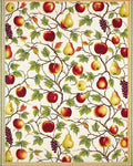 Orchard Apples Pears Grapes Pattern Rug - Cutout View