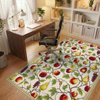 Orchard Apples Pears Grapes Pattern Rug Office View