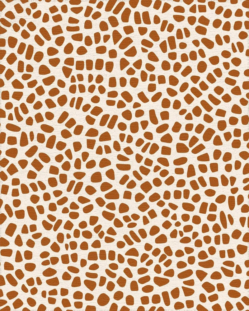 Organic Giraffe Spot Pattern Rug - Cutout View