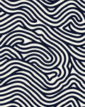 Organic Wavy Line Pattern Rug - Cutout View