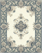 Ornate Floral Patterned Vintage Rug - Cutout View