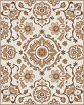 Ornate Floral Scrollwork And Flower Rug - Cutout View