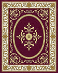 Ornate Floral Swirl Detailed Rug - Cutout View