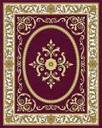 Ornate Floral Swirl Detailed Rug - Cutout View