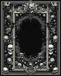 Ornate Gothic Skull Frame Rug - Cutout View