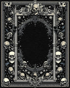 Ornate Gothic Skull Frame Rug - Cutout View