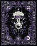 Ornate Purple Skull Gothic Rug - Cutout View